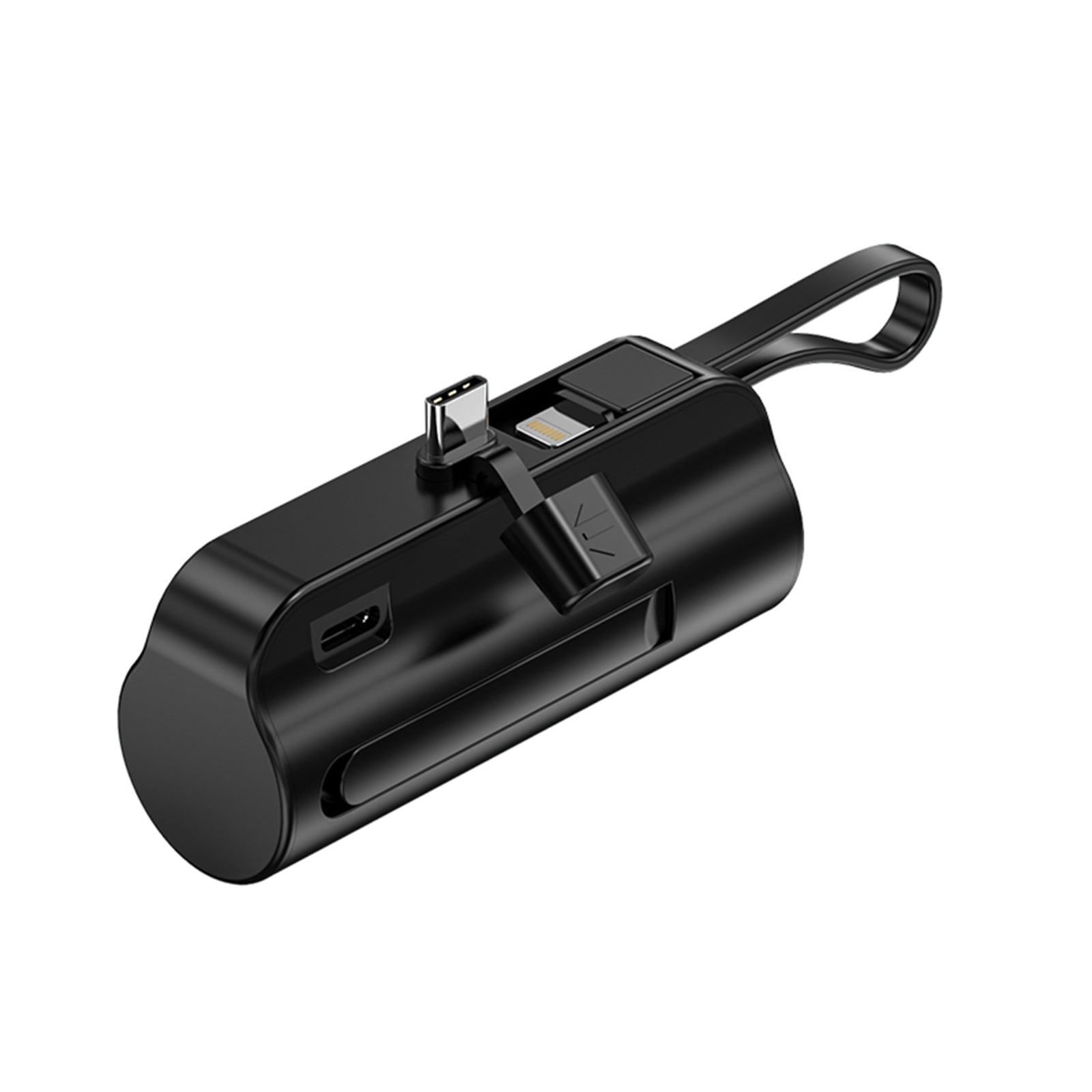 M11 Φορητό Power Bank με διπλή θύρα (TYPE-C χωρίς καλώδιο και LIGHTNING με καλώδιο), 5000 mAh, με κορδόνι και βάση τηλεφώνου, κατάλληλο για επαγγελματικούς λόγους και ταξίδια